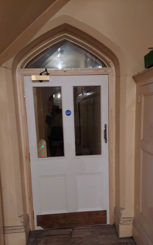 Listed door intumescent-treatment